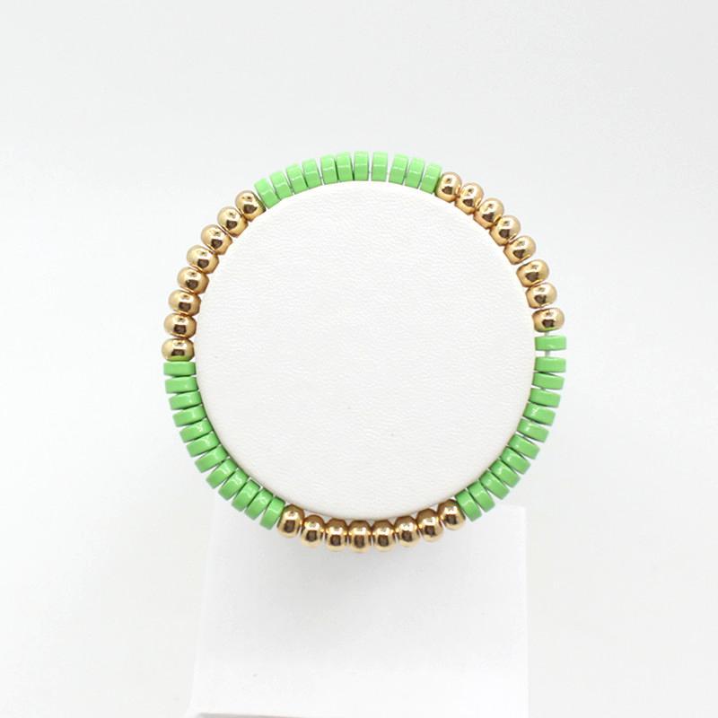 Enamel bracelet Bohemian tube disc Rainbow elastic ladies bracelet