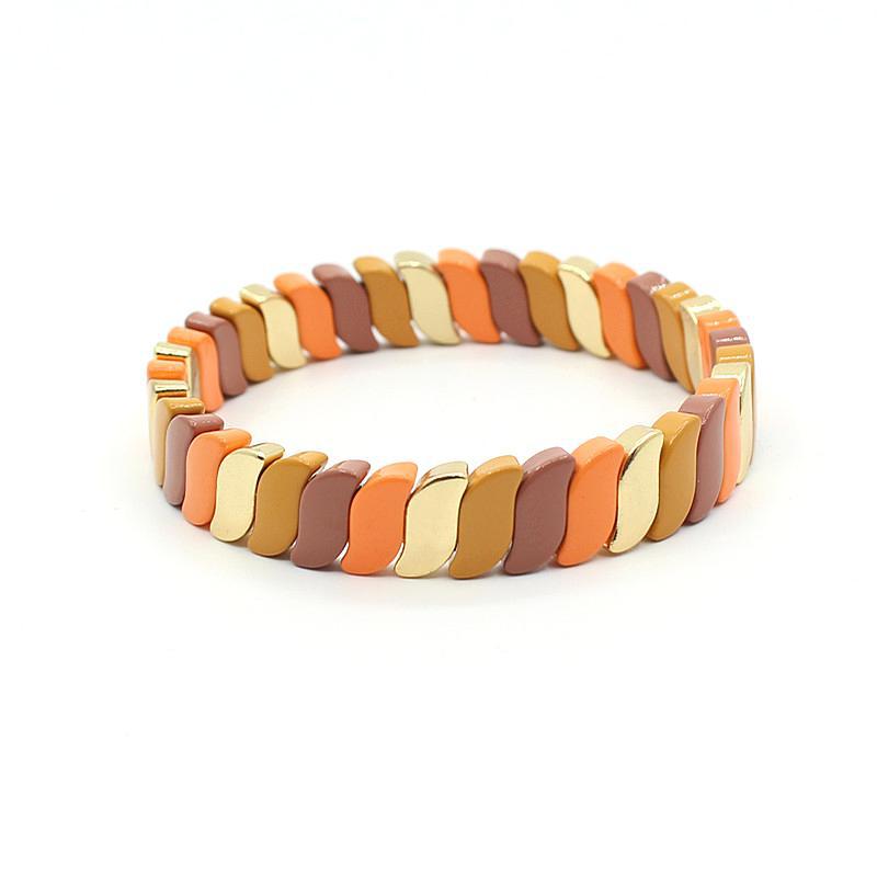 New hot selling irregular enamel bohemian style color bracelet