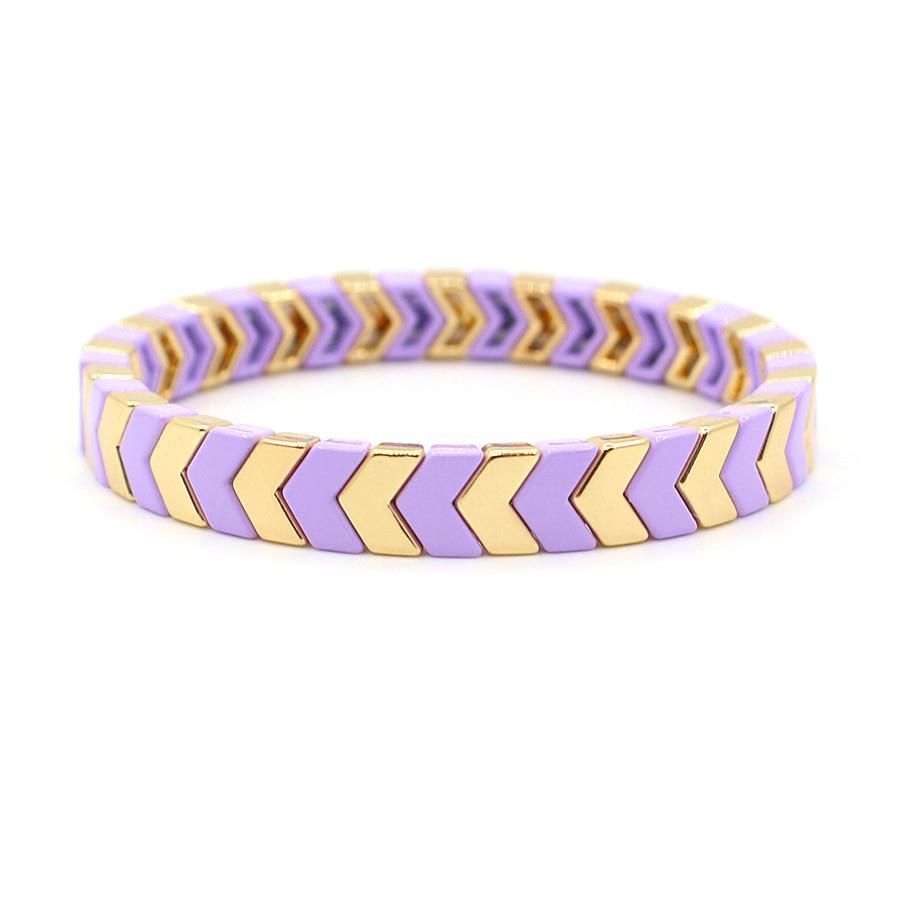 New fashion popular metal enamel bracelet bohemian arrow shaped bead bracelet