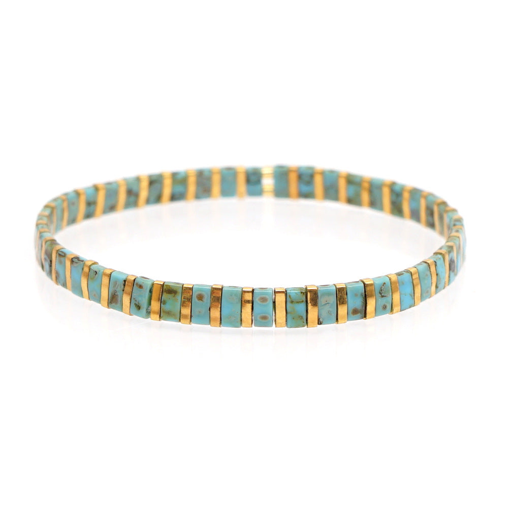 Simple fashion style online celebrity TILA bracelet jewelry hand-woven rainbow bracelet jewelry.