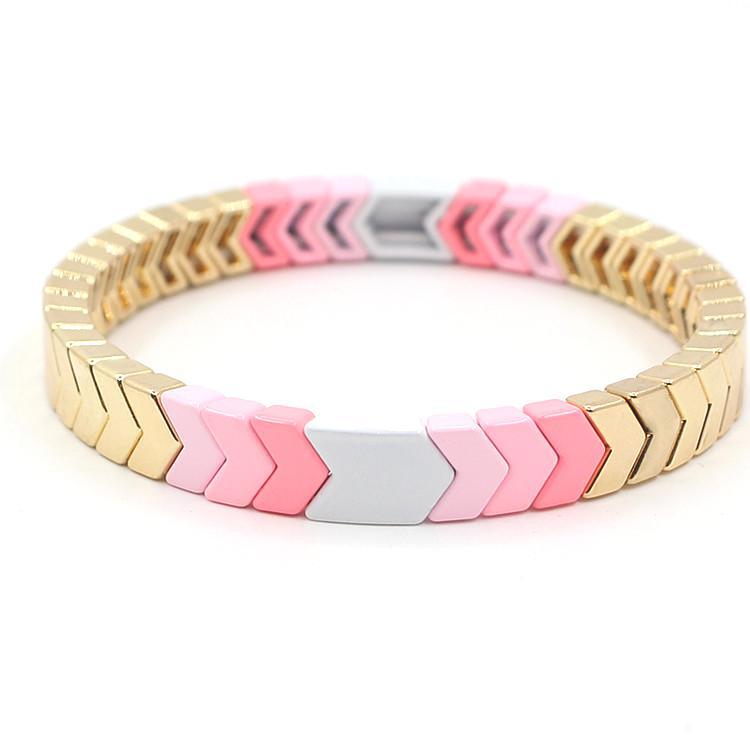 New INS fashion popular metal enamel bracelet bohemian arrow ladies bracelet