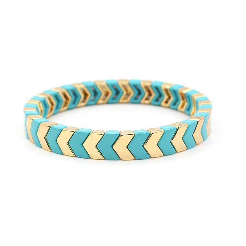 New fashion popular metal enamel bracelet bohemian arrow shaped bead bracelet