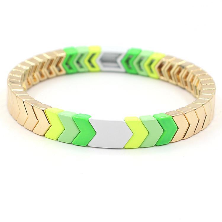 New INS fashion popular metal enamel bracelet bohemian arrow ladies bracelet