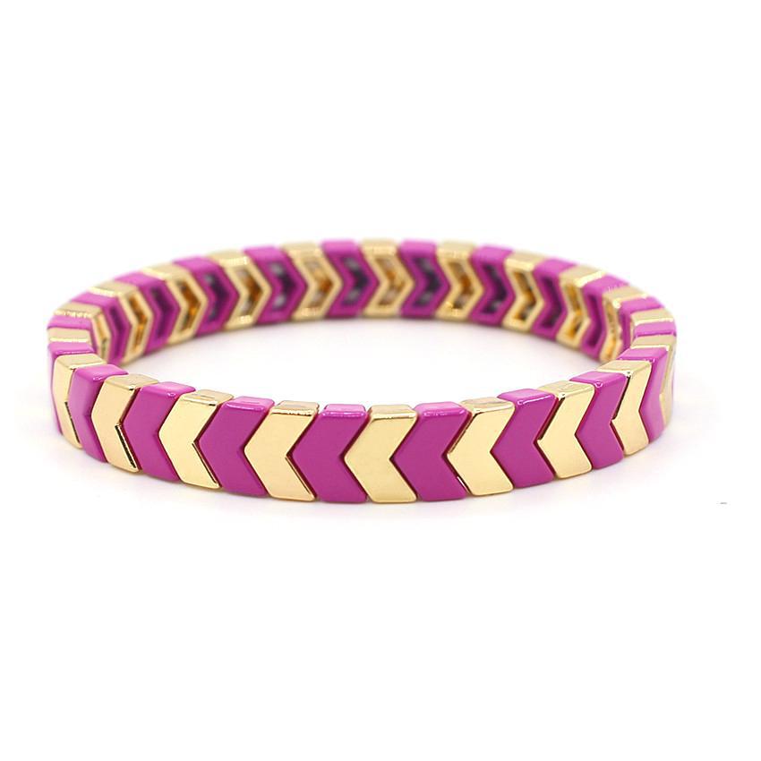 New fashion popular metal enamel bracelet bohemian arrow shaped bead bracelet