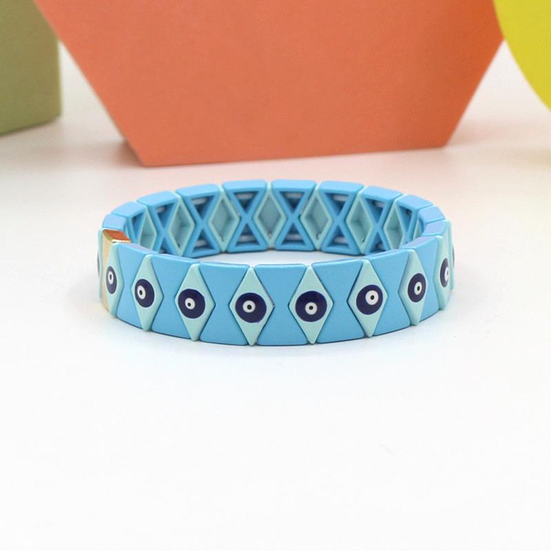 Enamel Bracelets Elastic Devil's Eye Drops Oil Painting Bracelets