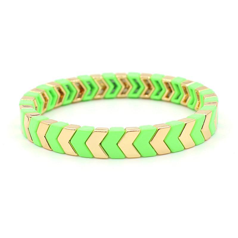 New fashion popular metal enamel bracelet bohemian arrow shaped bead bracelet