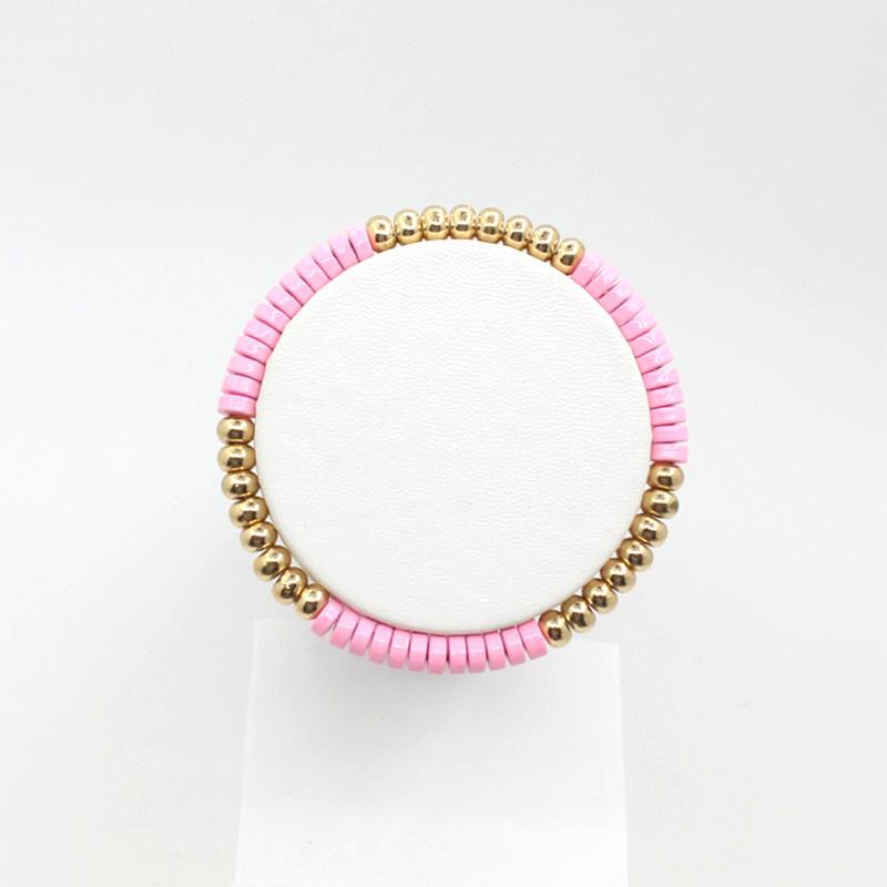 Enamel bracelet Bohemian tube disc Rainbow elastic ladies bracelet