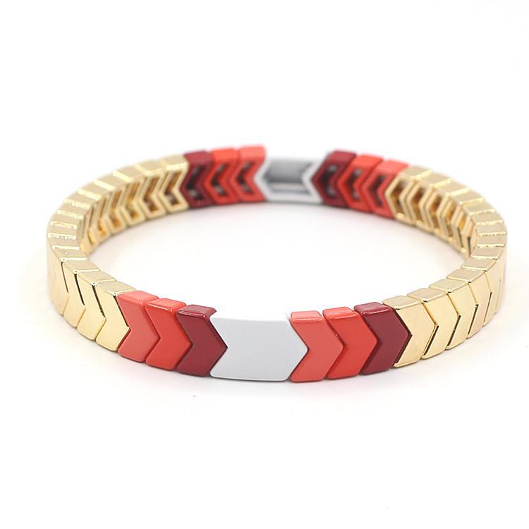 New INS fashion popular metal enamel bracelet bohemian arrow ladies bracelet