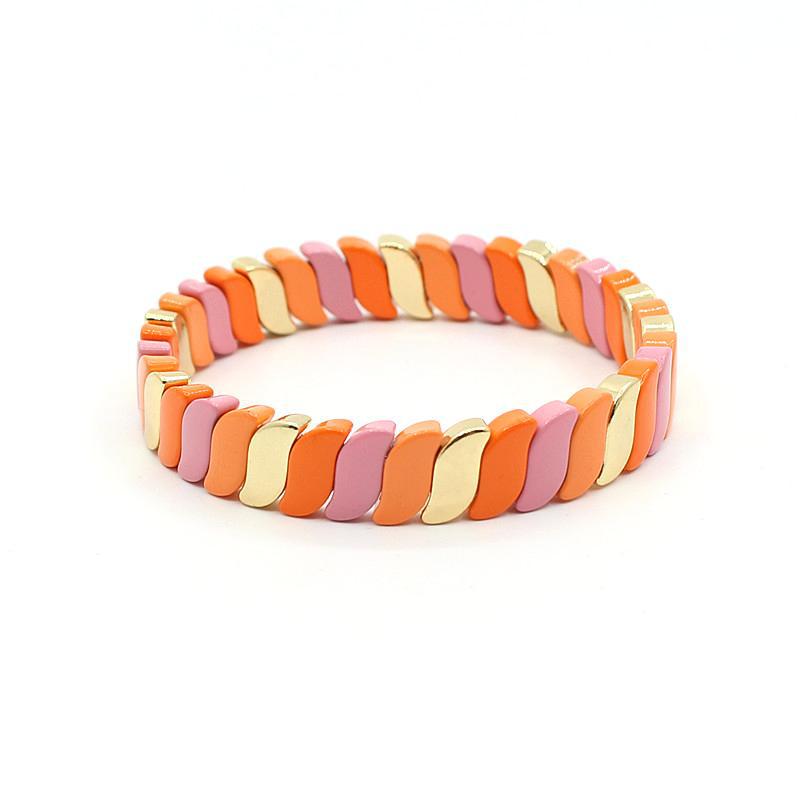 New hot selling irregular enamel bohemian style color bracelet