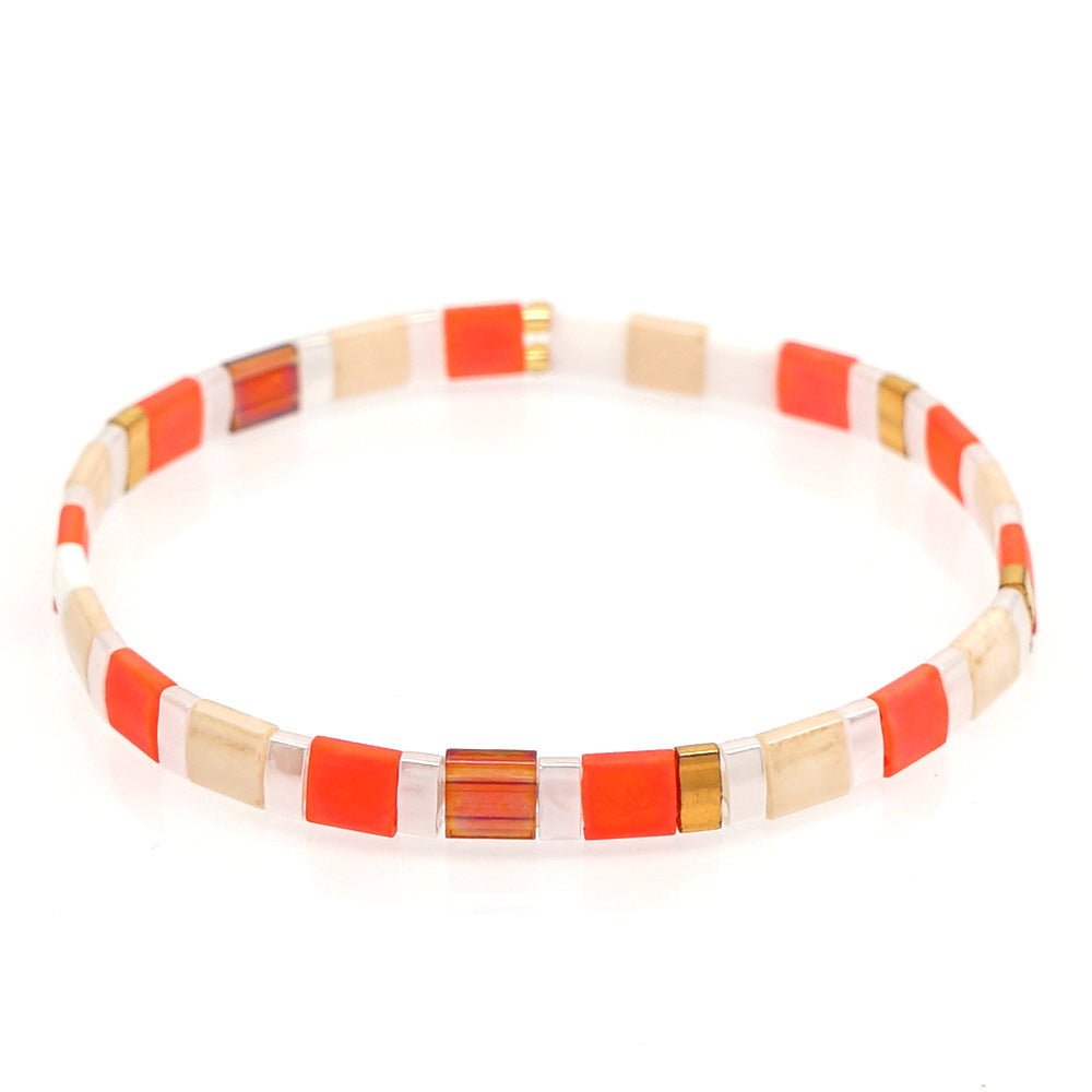 Simple fashion style online celebrity TILA bracelet jewelry hand-woven rainbow bracelet jewelry.