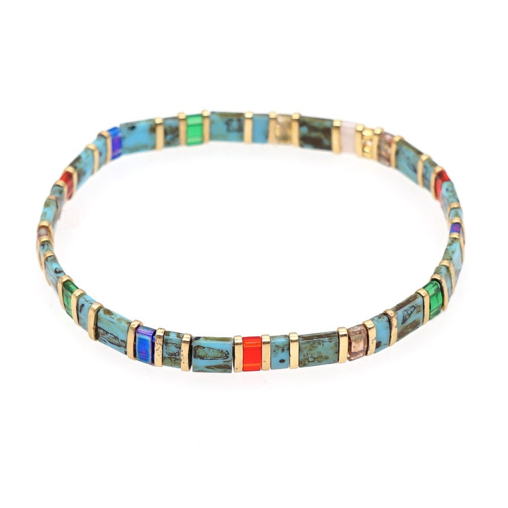 Bohemian ethnic style fashion multi-layer bracelets gold beaded jewelry bracelets