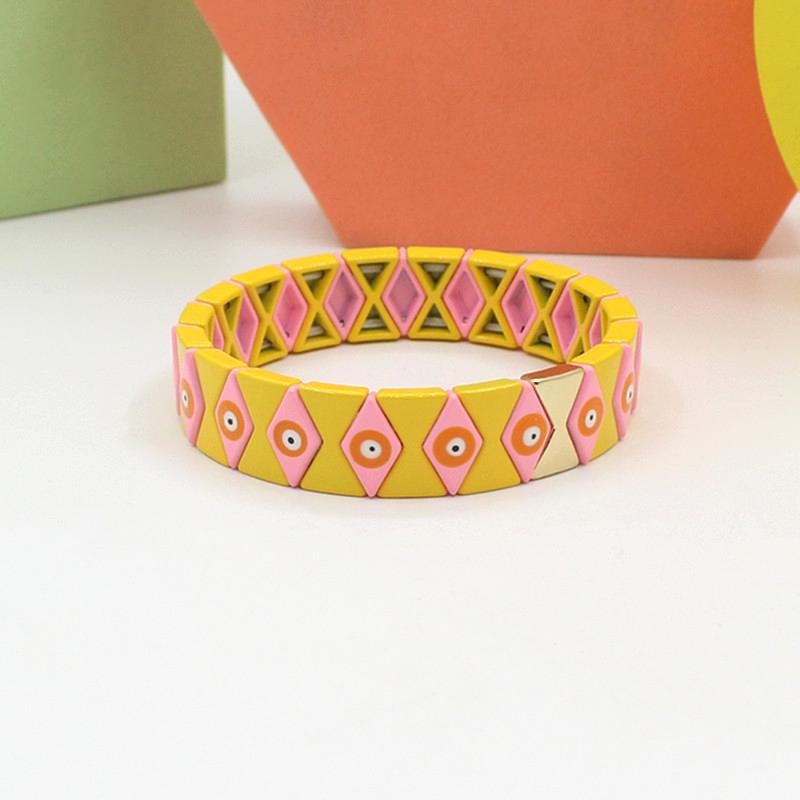 Enamel Bracelets Elastic Devil's Eye Drops Oil Painting Bracelets