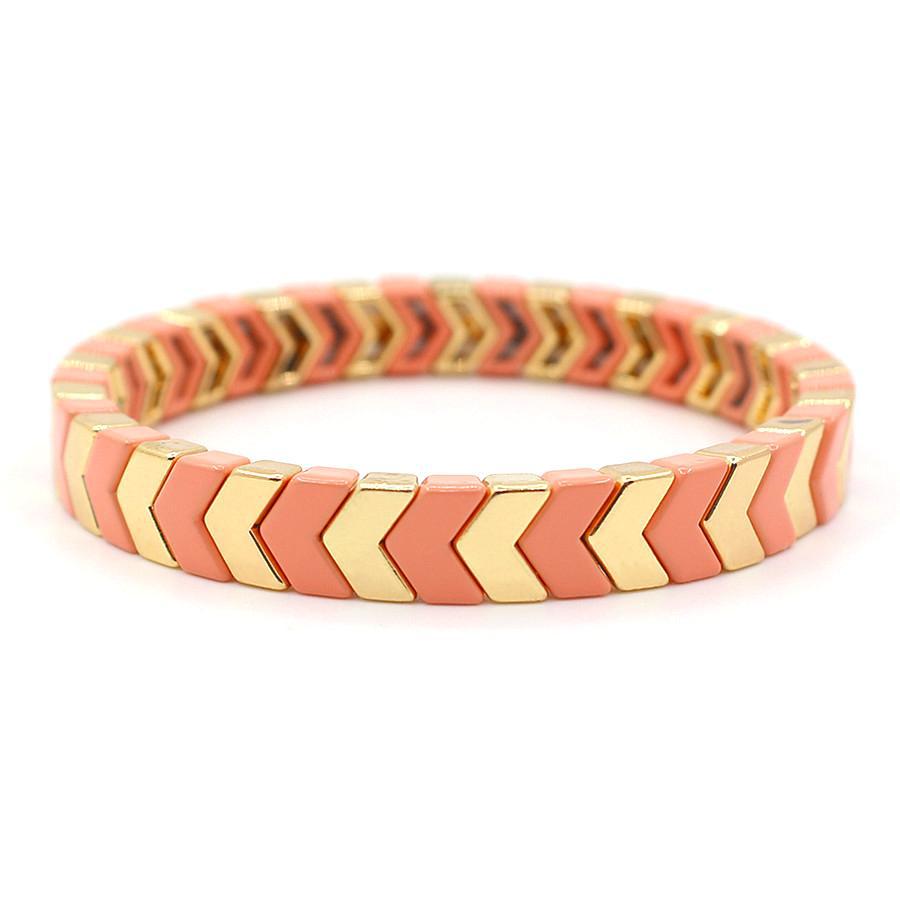 New fashion popular metal enamel bracelet bohemian arrow shaped bead bracelet