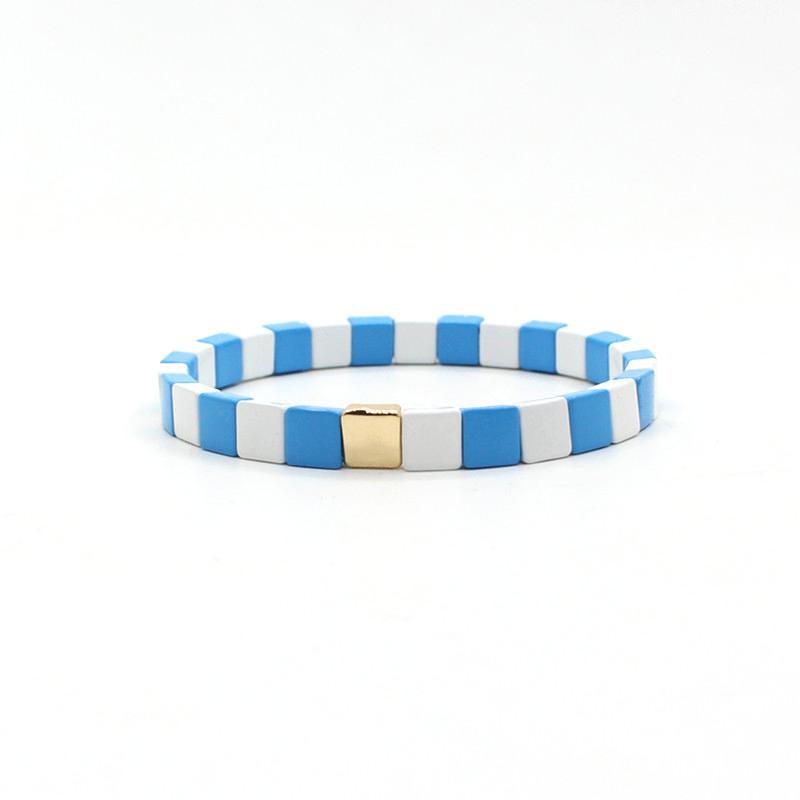 Popular enamel paint Bohemian women's elastic bracelet.