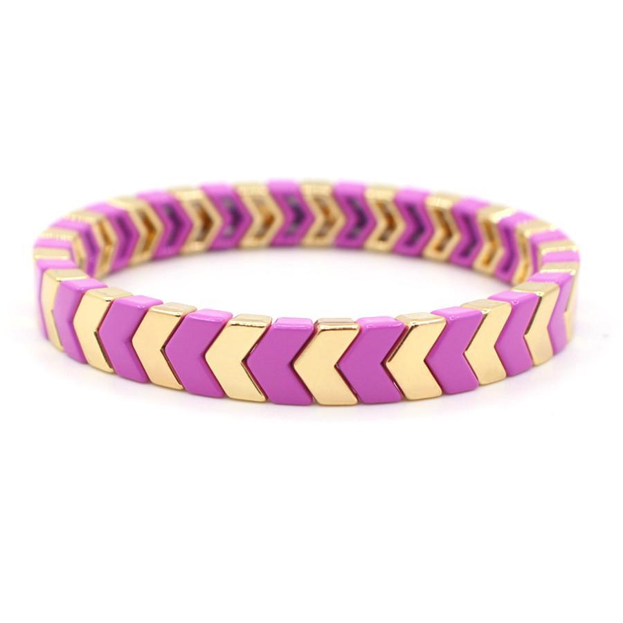 New fashion popular metal enamel bracelet bohemian arrow shaped bead bracelet