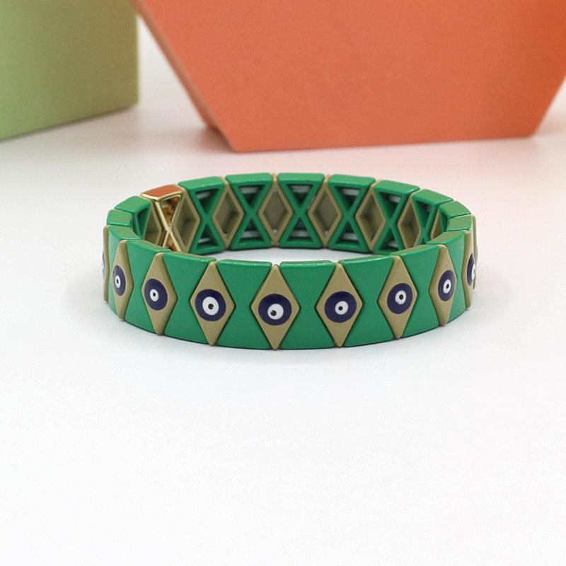 Enamel Bracelets Elastic Devil's Eye Drops Oil Painting Bracelets