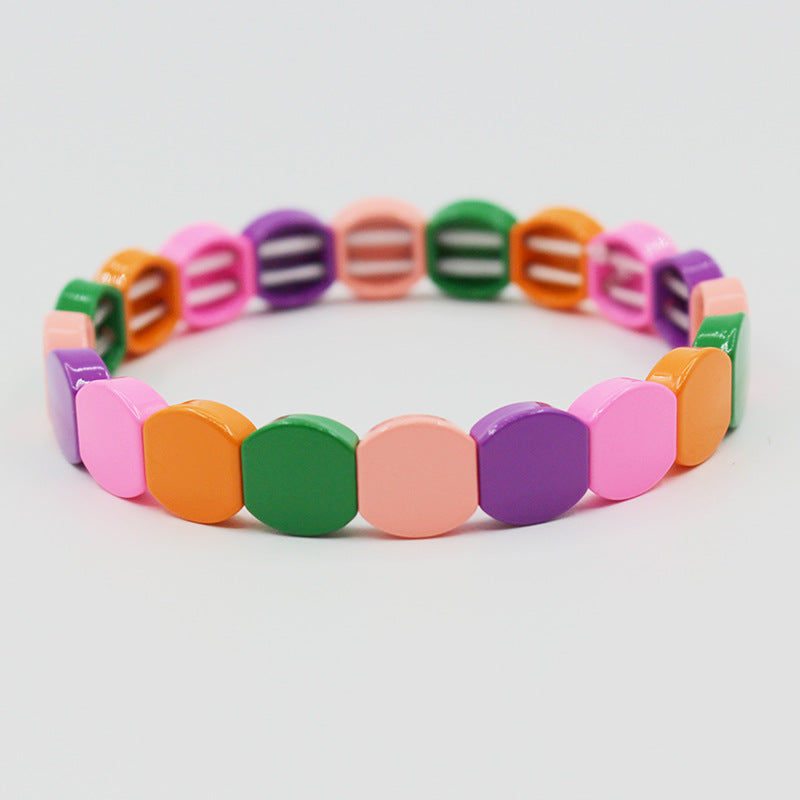 Enamel bracelet hot sale fashion paint cellular bracelets