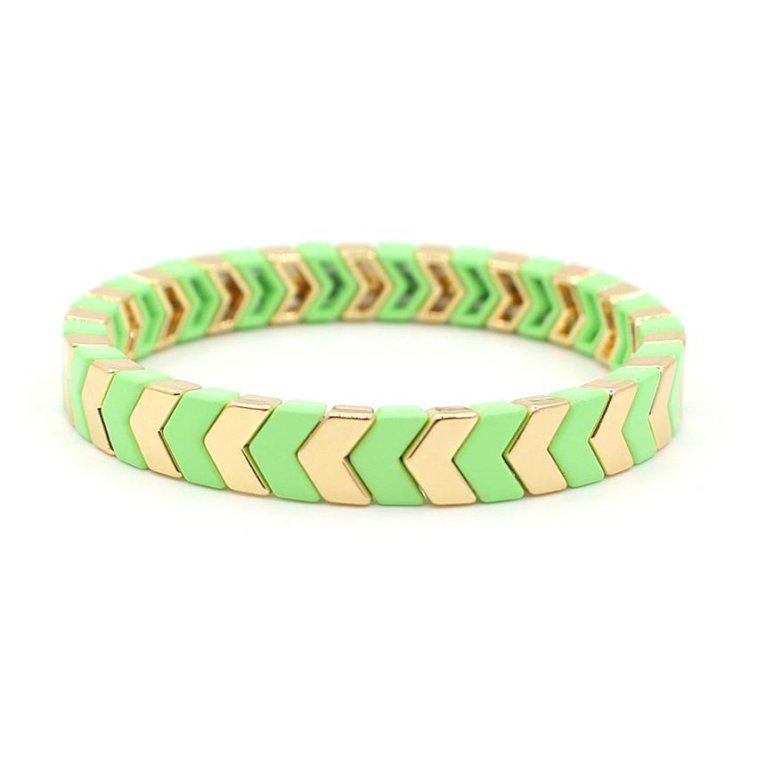 New fashion popular metal enamel bracelet bohemian arrow shaped bead bracelet