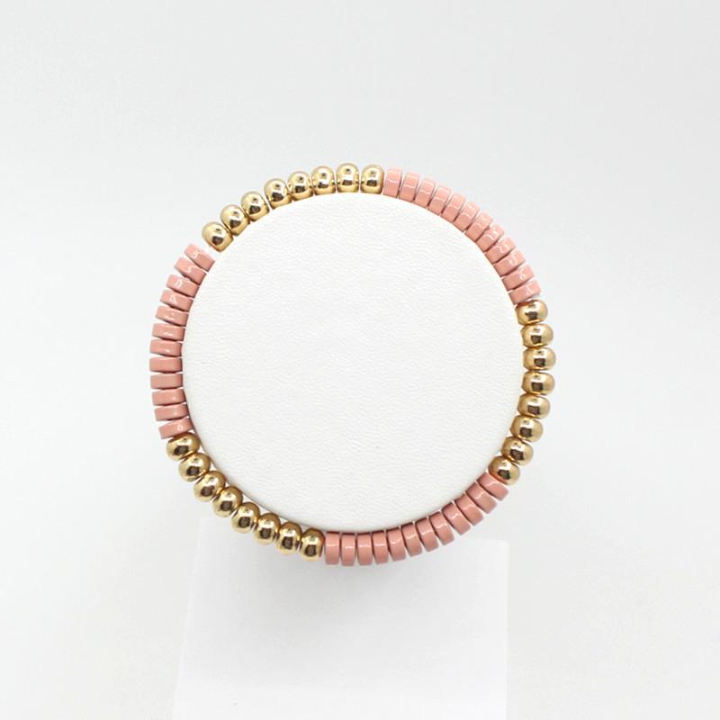 Enamel bracelet Bohemian tube disc Rainbow elastic ladies bracelet