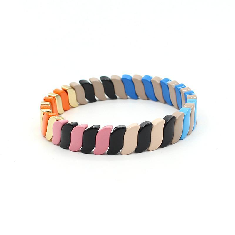 New hot selling irregular enamel bohemian style color bracelet