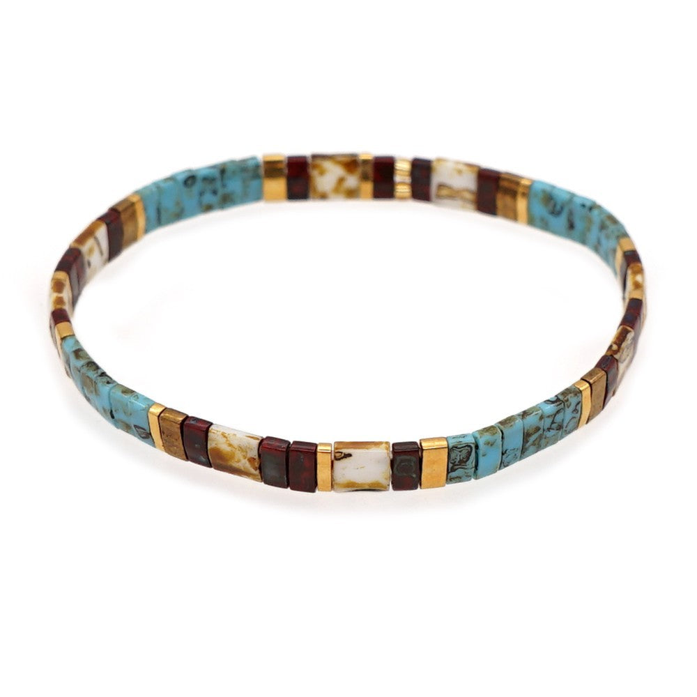 Bohemian ethnic style fashion multi-layer bracelets gold beaded jewelry bracelets