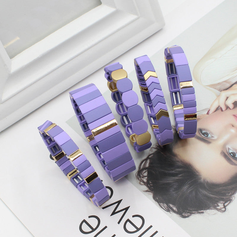 Hot selling purple enamel beads autumn and winter series