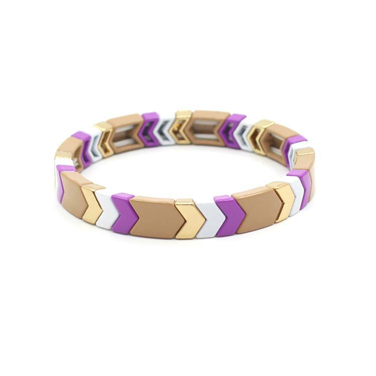 Hot sale more color elegant women's bracelet, geometric arrow enamel beads jewelry