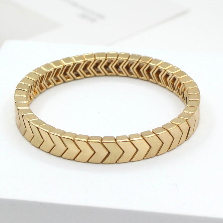 New fashion popular metal enamel bracelet bohemian arrow shaped bead bracelet