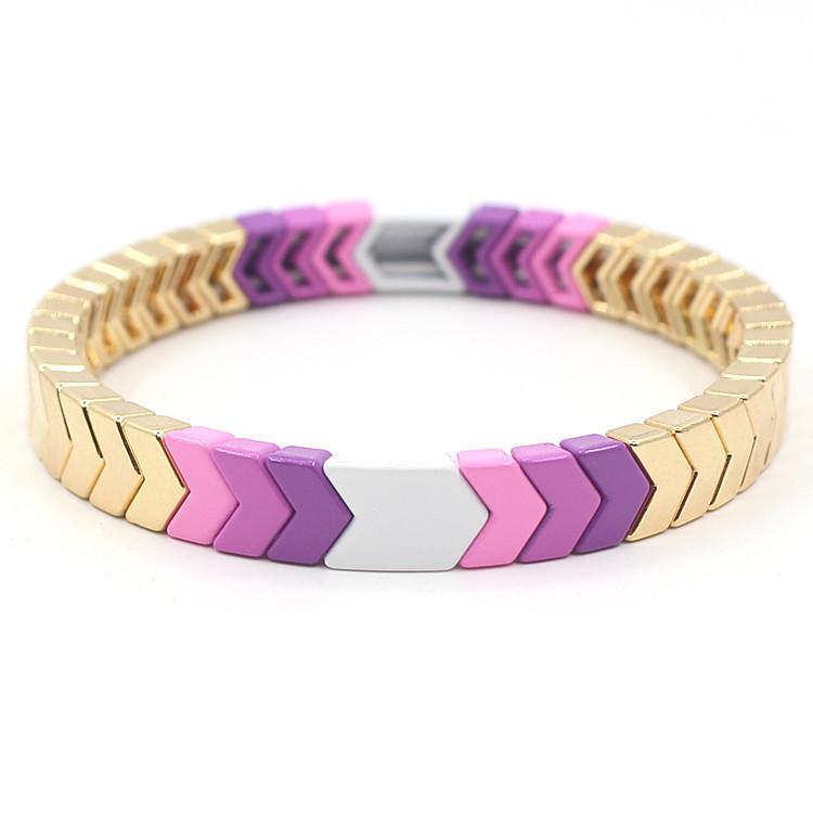 New INS fashion popular metal enamel bracelet bohemian arrow ladies bracelet