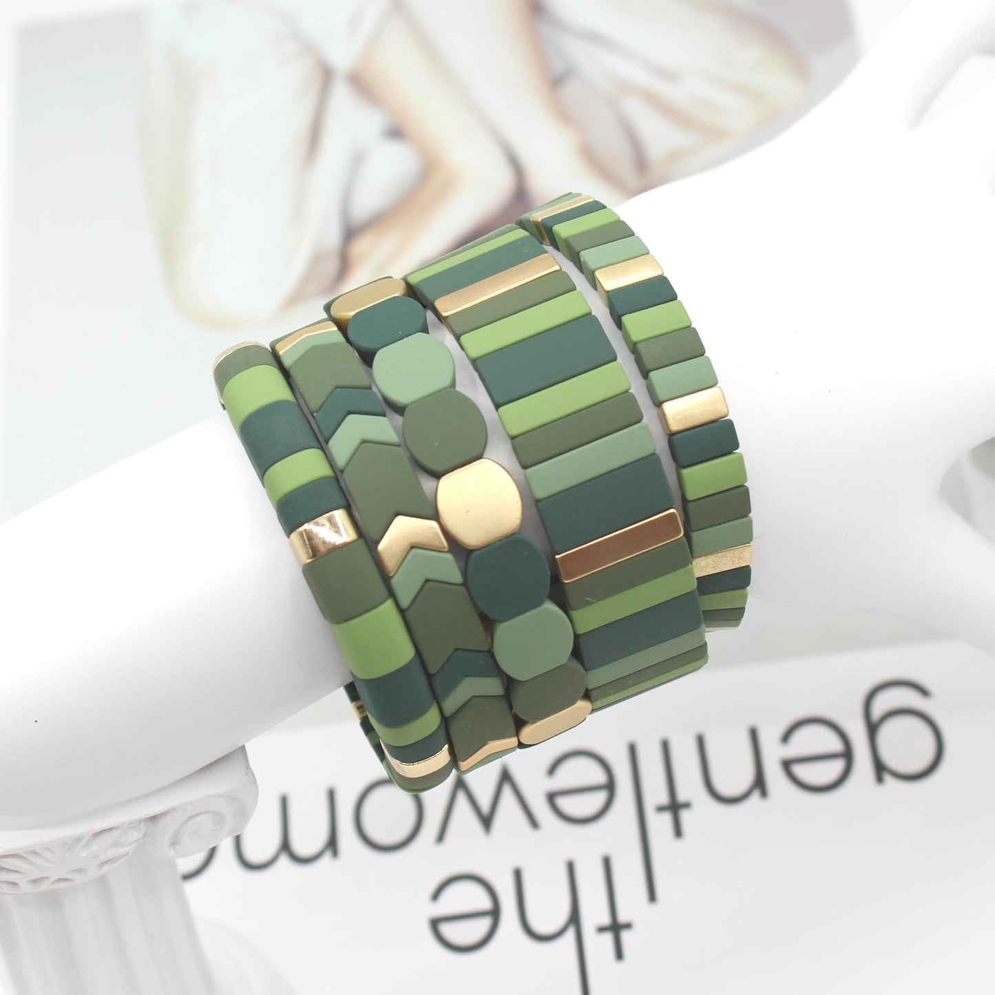 Hot Selling Enamel Bracelets, Geometric Bead Bracelets, Universal for Men and Women