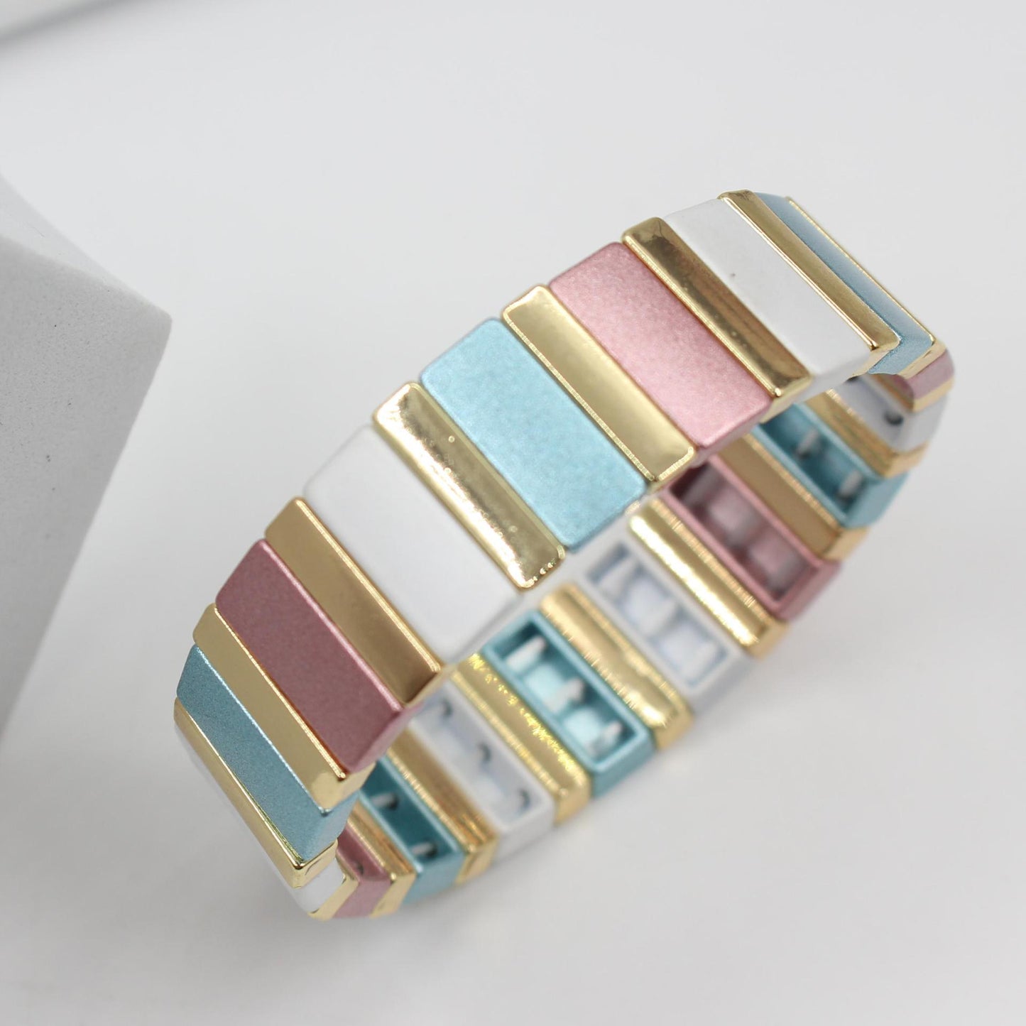 Cojoy bestselling rectangular enamel big beaded bracelets jewelry