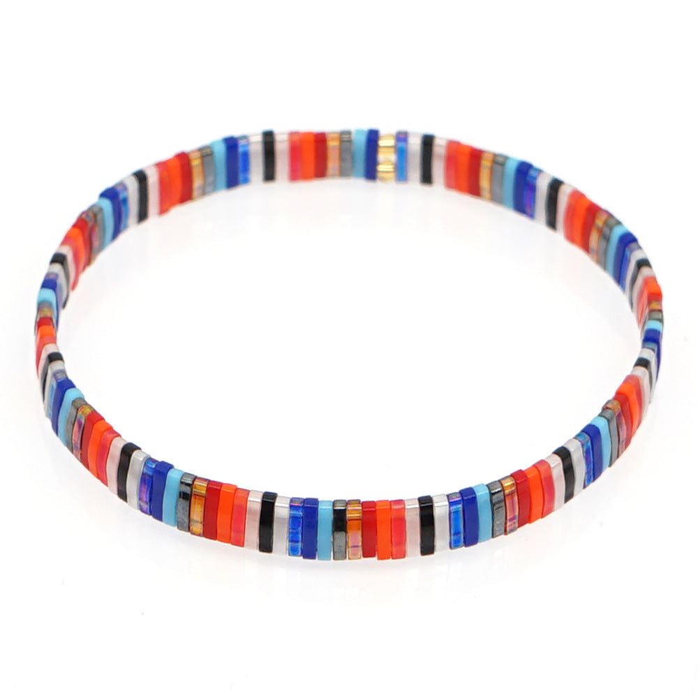 Simple fashion style online celebrity TILA bracelet jewelry hand-woven rainbow bracelet jewelry.