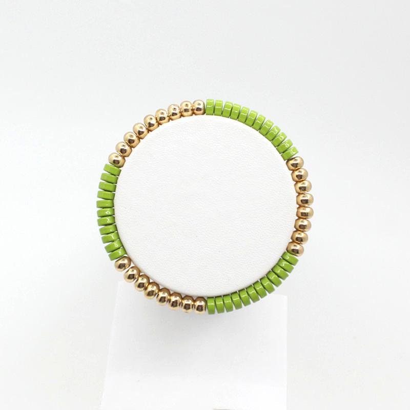 Enamel bracelet Bohemian tube disc Rainbow elastic ladies bracelet