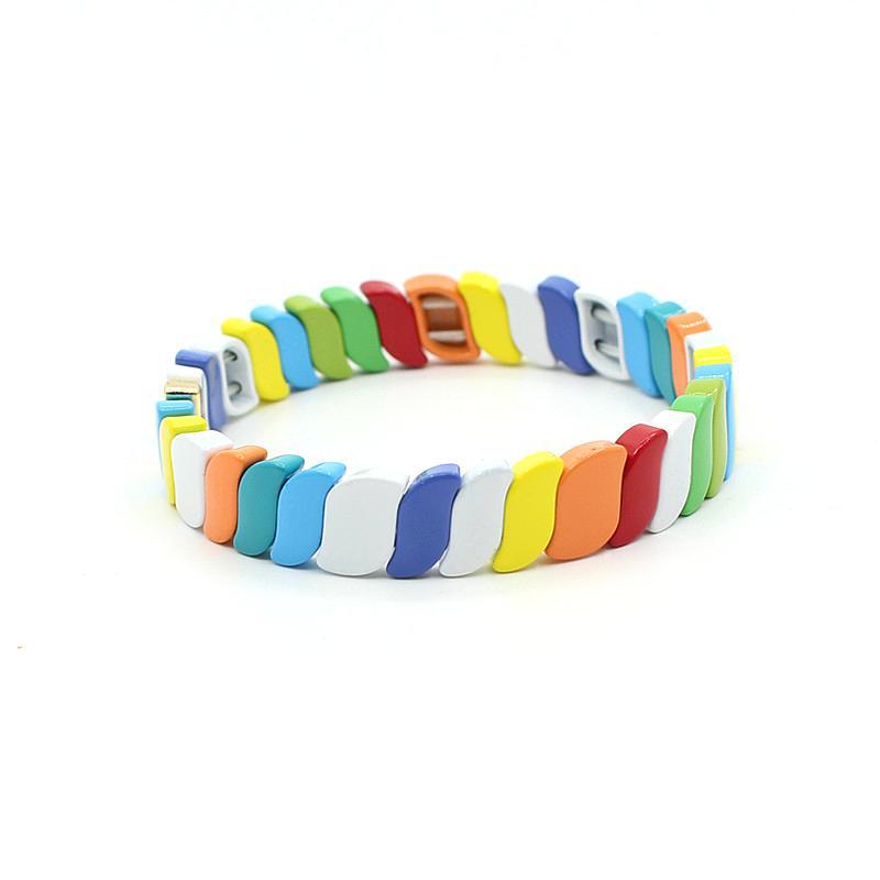 New hot selling irregular enamel bohemian style color bracelet