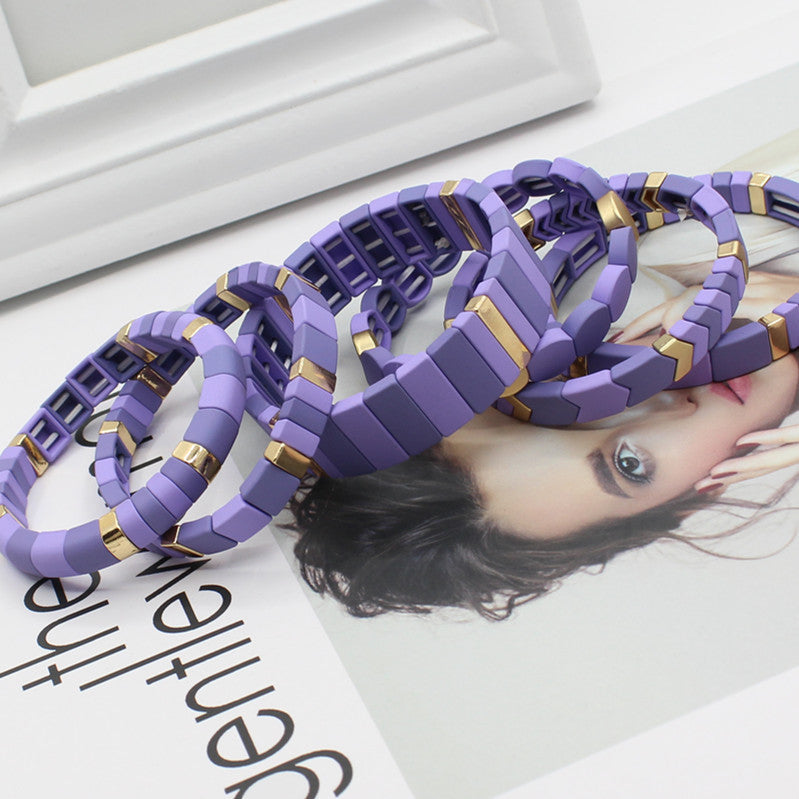 Hot selling purple enamel beads autumn and winter series