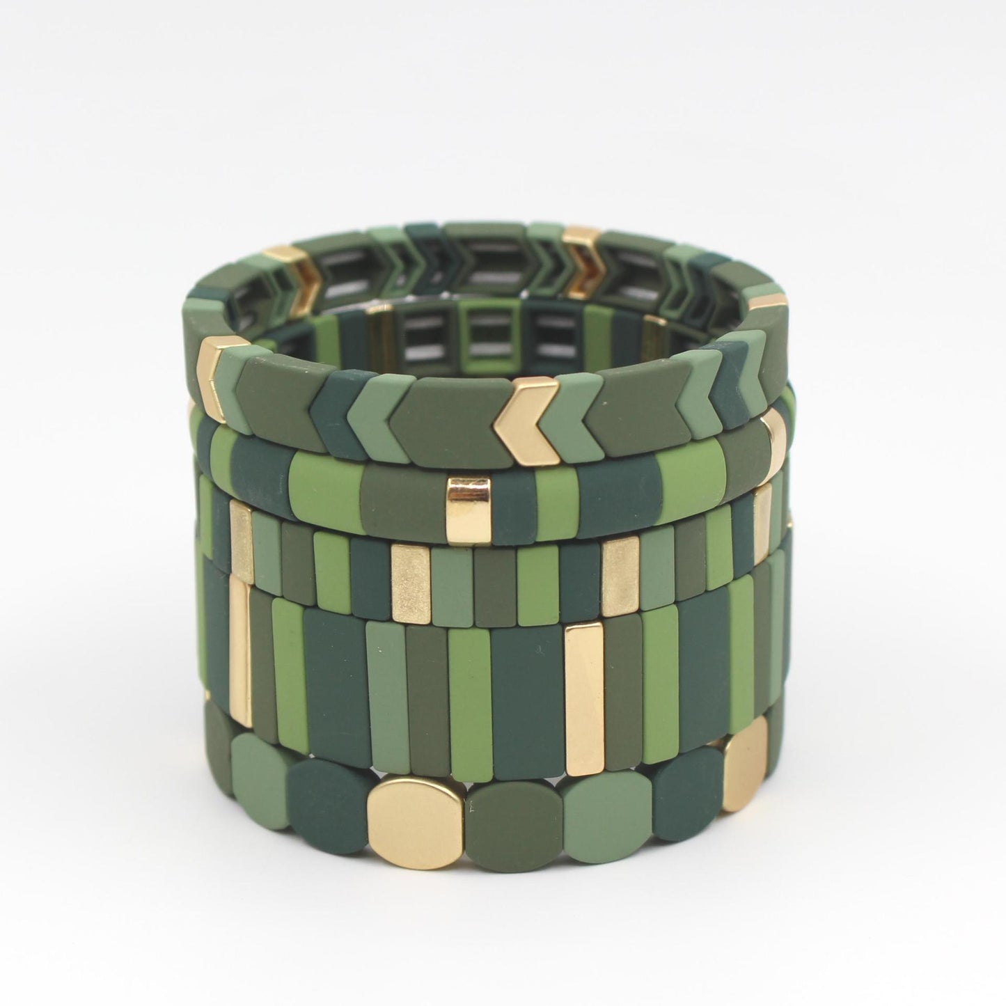 Hot Selling Enamel Bracelets, Geometric Bead Bracelets, Universal for Men and Women