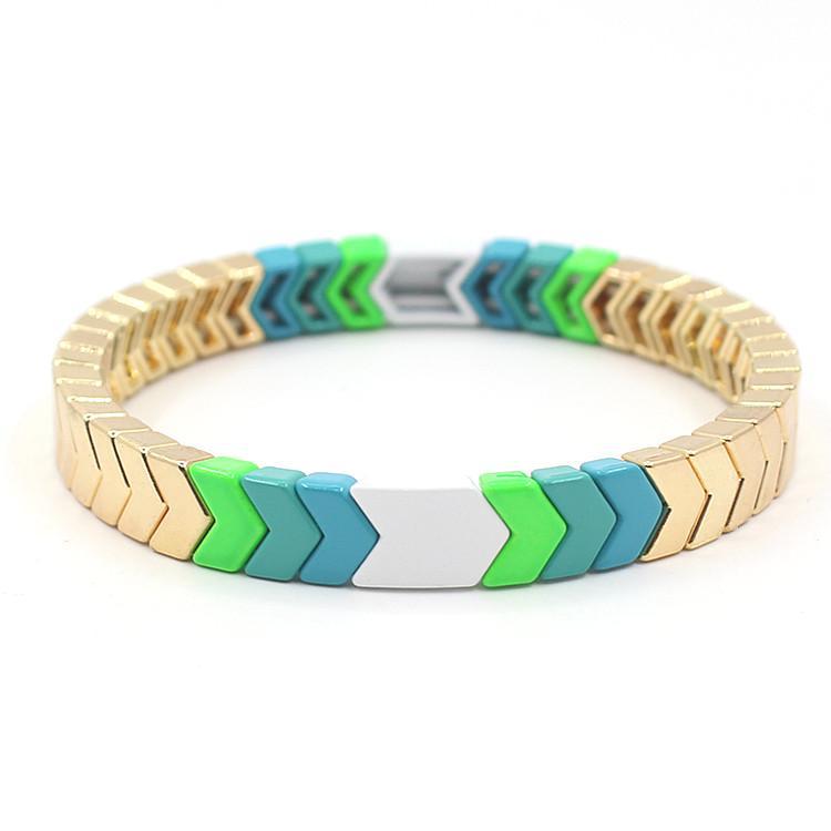 New INS fashion popular metal enamel bracelet bohemian arrow ladies bracelet