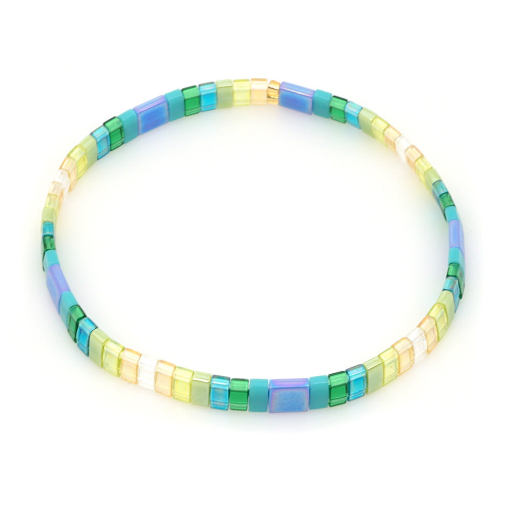 Simple fashion style online celebrity TILA bracelet jewelry hand-woven rainbow bracelet jewelry.