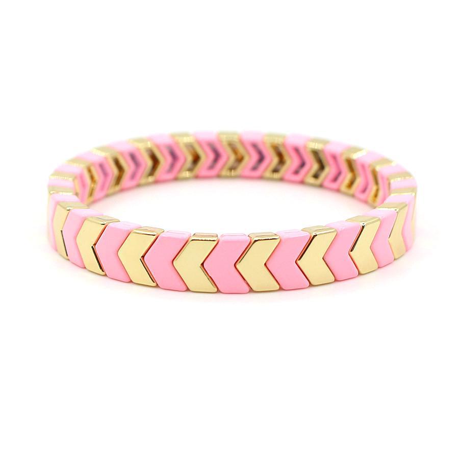 New fashion popular metal enamel bracelet bohemian arrow shaped bead bracelet