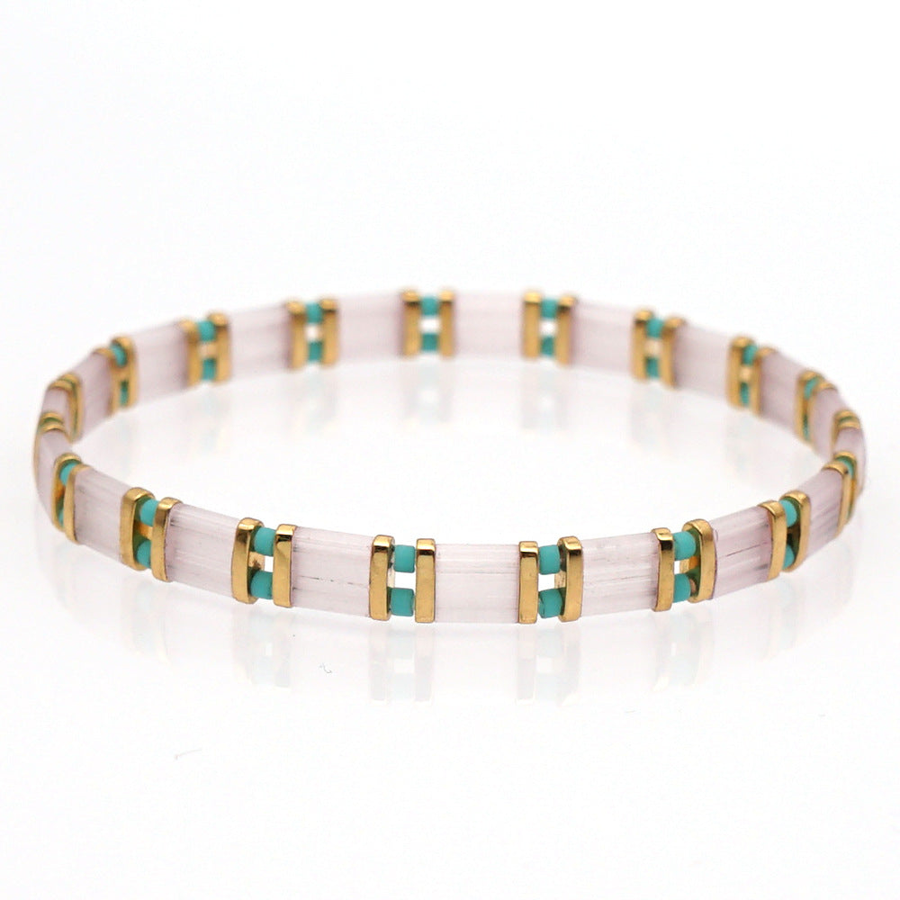 Bohemian ethnic style fashion multi-layer bracelets gold beaded jewelry bracelets