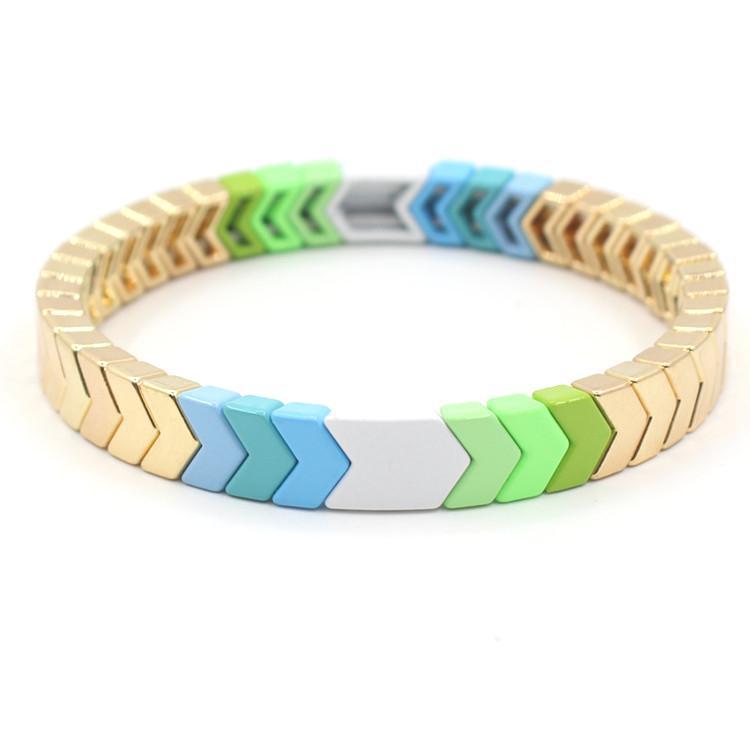 New INS fashion popular metal enamel bracelet bohemian arrow ladies bracelet