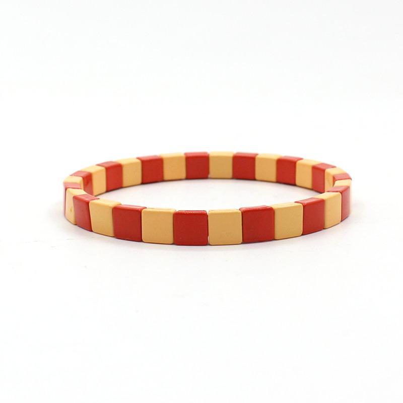 Popular enamel paint Bohemian women's elastic bracelet.