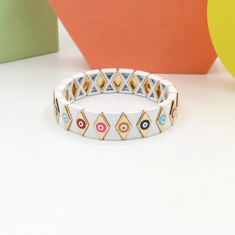 Enamel Bracelets Elastic Devil's Eye Drops Oil Painting Bracelets