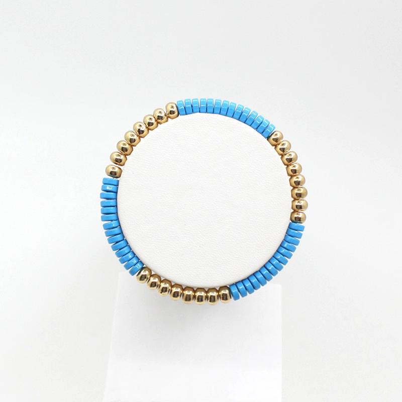 Enamel bracelet Bohemian tube disc Rainbow elastic ladies bracelet