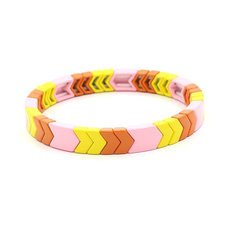 Hot sale more color elegant women's bracelet, geometric arrow enamel beads jewelry