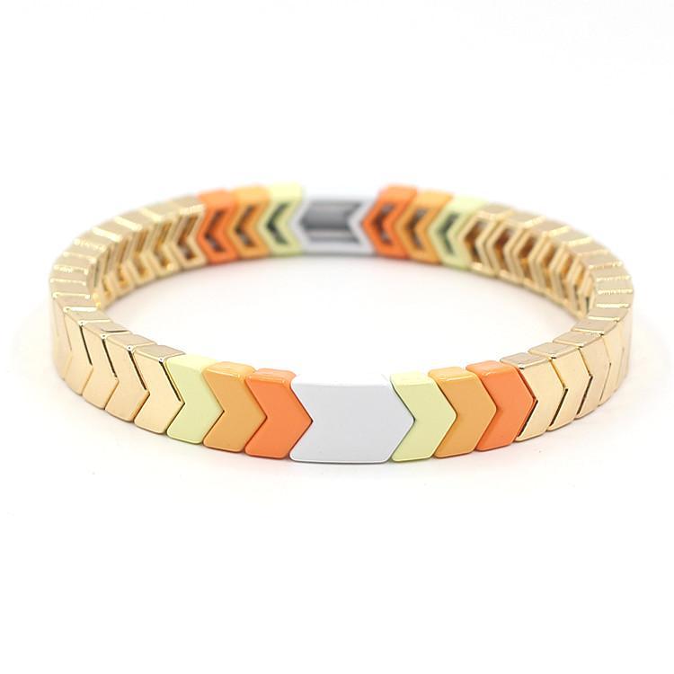 New INS fashion popular metal enamel bracelet bohemian arrow ladies bracelet