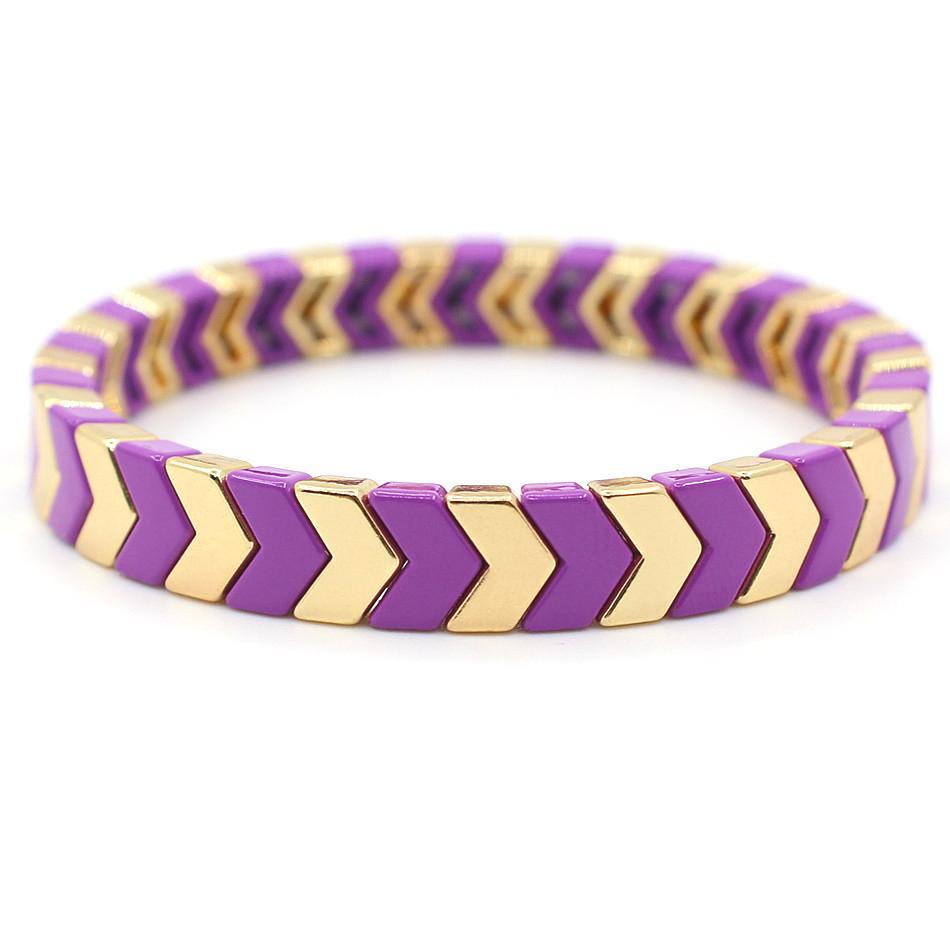 New fashion popular metal enamel bracelet bohemian arrow shaped bead bracelet