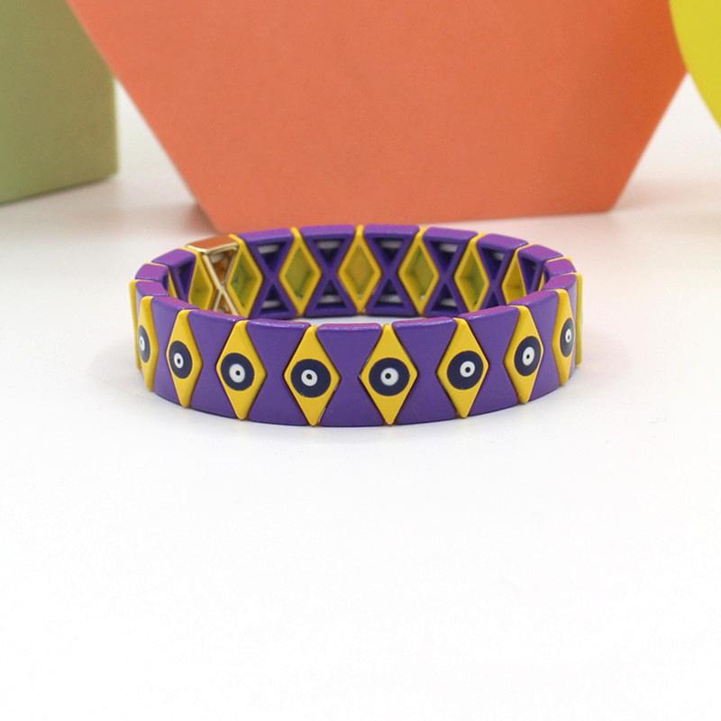 Enamel Bracelets Elastic Devil's Eye Drops Oil Painting Bracelets