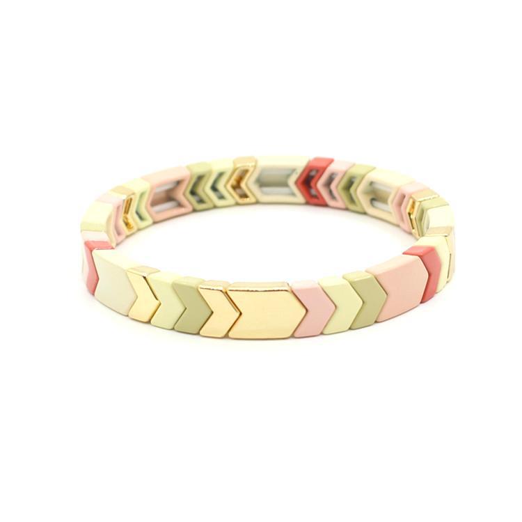 Hot sale more color elegant women's bracelet, geometric arrow enamel beads jewelry