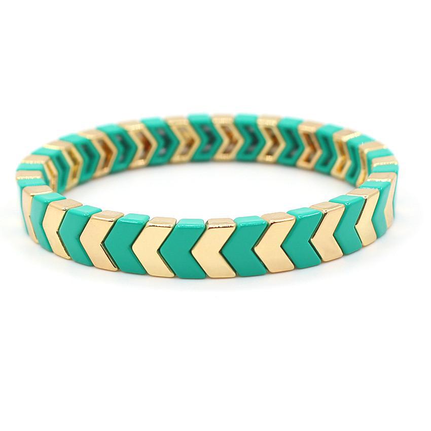 New fashion popular metal enamel bracelet bohemian arrow shaped bead bracelet